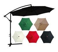 HXOUTGKP Replacement Parasol Canopy 200/270/300Cm 6 Ribs, Replacement Fabric for Garden Umbrellas, Sun and Rain Resistant/Nero/300Cm