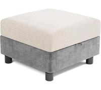 HXOUTGKP Square Ottoman Slipcover Stretch Foot Stool Cover Non Slip Footstool Protector Covers 40 * 40/45 * 45Cm Dustproof/4@/65 * 65 cm