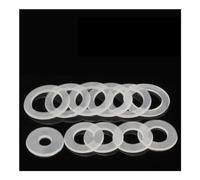 HXOUTGKP White Plastic Clear Nylon Flat Washer Pe Insulation Spacer Sealss Flat Spacer 10Pcs M3/M4 M5 M6 M8 M10 M12 M14 M16 M18 M20/10Pcs/M3 * 8 * 1