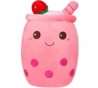 HXPLN Bubble Tea Plush Pillow, 50cm Giant Boba Plush Cute Plushies, Kawaii Boba Tea Plush Stuffed Toys for Girls Boys, Soft Toys Creative Gift for Kids Adults (Pink)