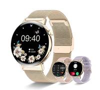 HXQHSTBG Smart Watch Women with Bluetooth Do/Answer, 1.32" HD Smartwatch Round 24/7 Monitor/Spo2/BP/Sleep Monitor, IP67 Waterproof Fitness Tracker for iOS/Android Rose Gold