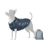 HXRAXINWN Pet Clothes Autumn And Winter Double-sided Pet Cotton Vest Thick Warm Dog Clothes Pet Clothes-tibetan Green+gray-xl