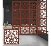HXRW Hanging Room Divider Panel, Red Wood Plastic Partitions Panel Screen, Dining Hotel Bar Restaurant Decoration Screen hanging room divider panels (Size : 30pcs)