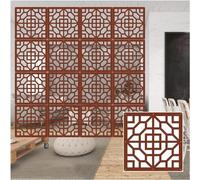 HXRW Hanging Room Divider,Square 29cmSemi-Privacy Living Room Partitions Panel Screen, Study Bedroom Decoration Screen hanging room divider panels (Color : Brown-39x39cm, Size : 10pcs)