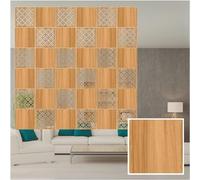 HXRW Hanging Room Divider, Waterproof Wood Plastic Partitions Panel Screen, Bedroom Hotel Restaurant Decoration Screen hanging room divider panels (Color : Natural-b, Size : 30pcs)