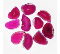 HXSCOO 1PC Natural Agate Geode Polished Irregular Crystal Slice Stone DIY Pendant Mineral Reiki Healing Chakra Stone for Home Decoration (Color : pink, Size : 50-80mm)