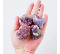 HXSCOO 1pc Natural Pink Tourmaline Rough Quartz Crystal Rock Healing Mineral Stone Pegmatite Lepidolite Gemstone (Color : 3-5cm, Size : 1pc)