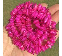 HXSCOO 4-8mm Natural Irregular Chips Multicolor Cracked Crystal Quartz Freeform Gravel Stone Beads For Jewelry Making DIY Bracelet 32” (Color : Fuchsia, Size : 32inches)