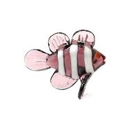 HXSCOO Murano Glass Clown Fish Small Statue Ornament Cute Clownfish Miniature Figurine Aquarium Sea Animal Home Living Room Table Decor (Color : CY-545, Size : About 5x4cm)