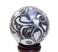 HXSCOO Natural Shell Jasper Thousand Eye Stone Crystal Quartz Crystal Ball Healing (Size : 300-400g)