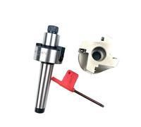 HXSMOZ 1set MT2 MT3 MT4 FMB22 FMB27 FMB32 Shank Spindle 300R 400R 50L 63L Milling Cutter Head BAP300 BAP400 Spindle Tool Holder(MT3-400R-50mm)