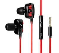 Hxstaald 3.5mm Headphones Wired Earbuds with Microphone Noise Cancelling Earphone HiFi Stereo in Ear Buds for Samsung Switch Kindle MP3 Players