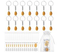 HXSYKJDM 15 Set Inspirational Potato Keychain, Employee Appreciation Gifts, Gifts for Employees, Emotional Support Gift Cute Realistic Potato Keyring with Inspirational Cheer Cards and Organza Bag