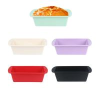 HXSYKJDM 5 Pack Silicone Loaf Tins, Silicone Bread and Loaf Tins, Non-Stick Baking Trays Rectangle Baking Molds Air Fryer Cake Tin for Oven Air Fryer