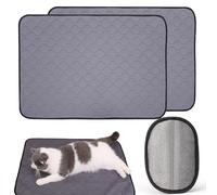 HXSYKJDM Guinea Pig Cage Liners, 2PCS Washable Small Animals Fleece Bedding, Waterproof Fast Absorbent Guinea Pig Mat Non-Slip Bedding, Washable Air Dried Pee Pad with Pet Grooming Glove