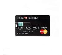 HXSZWJJ Bank Card USB Memory Stick HSBC Master Credit Card USB Flash Drive 64gb Pen Drive 4GB 8GB 16GB 32GB Pen Drive 128gb (Capacity : 128GB, Color : 9)