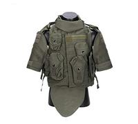 HXSZWJJ Tactical Vest Camouflage Body Armor Combat Vest With Pouch/Pad Airsoft Military Assault Plate Carrier Clothing (Color : Green, Size : One Size)