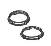 HXVGEGKPYK 2Psc For Hummer H1 H2 Universal Car 7 Inch LED Headlight H4 Hi-Lo With Halo 4x4 Headlamp Assembly Front Lamp Assembly Headlight Assembly(2 pcs bracket black)