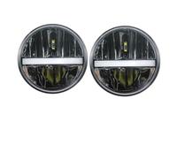 HXVGEGKPYK 2Psc For Hummer H1 H2 Universal Car 7 Inch LED Headlight H4 Hi-Lo With Halo 4x4 Headlamp Assembly Front Lamp Assembly Headlight Assembly(Section A)