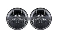 HXVGEGKPYK 2Psc For Hummer H1 H2 Universal Car 7 Inch LED Headlight H4 Hi-Lo With Halo 4x4 Headlamp Assembly Front Lamp Assembly Headlight Assembly(Section C)