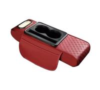HXVGEGKPYK Armrest Storage Tray Car Center Console Armrest Box PU Leather Heightening Cushion Pad Multifunctional Tissue Cup Holder Interior Organizer Centre Console Storage Box(7)