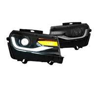 HXVGEGKPYK Front Headlight Cluster For Chevy For Camaro 5th For Gen For Facelift 2014-2015 Dual Beam Projector LED Headlights Integrated Sequential Signal Car Headlamp