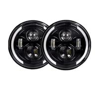 HXVGEGKPYK Headlight Assemblies For Lada For Niva 4X4 For Urban 80W 1pair Black 7" Car Led Headlight Accessories 7 Inch Round Headlights Assembly Headlamp Assembly(1)