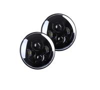 HXVGEGKPYK Headlight Assemblies For Lada For Niva 4X4 For Urban 80W 1pair Black 7" Car Led Headlight Accessories 7 Inch Round Headlights Assembly Headlamp Assembly(2)
