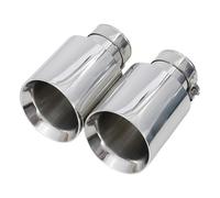 HXVGEGKPYK Muffler Tip Pipe 1 PC Car Modified Stainless Steel Exhaust Pipe Universal Bevel Edeg Shiny Muffler Tip Car Exhaust Pipe(51MM IN 76MM OUT)