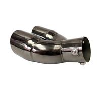 HXVGEGKPYK Muffler Tip Pipe Car Bent Dual Exhaust Tip Bolt-on Slant Cut Tailpipe Muffler Tip 63/76MM Plated Stainless Steel Car Exhaust Tip Car Exhaust Pipe(76mm)