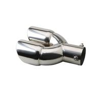 HXVGEGKPYK Muffler Tip Pipe Stainless Steel One Out Two Exhaust Pipe Tailpipe Throat Oblique Double Straight Mouth Modified Car Exhaust Pipe(Direct s)