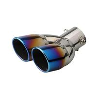 HXVGEGKPYK Muffler Tip Pipe Universal 63mm Car Inlet Double Tip Rear Exhaust Tip Tail Pipe Muffler Thicken Stainless Steel Car Muffler Tip Pipe Car Exhaust Pipe(B curl)