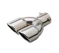 HXVGEGKPYK Muffler Tip Pipe Universal 63mm Car Inlet Double Tip Rear Exhaust Tip Tail Pipe Muffler Thicken Stainless Steel Car Muffler Tip Pipe Car Exhaust Pipe(S straight)