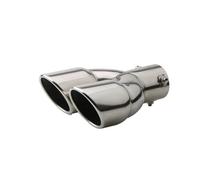 HXVGEGKPYK Muffler Tip Pipe Universal Auto Muffler Silencer Dual Outlet Tip Stainless Steel Exhaust Tail Muffler Tip Pipe Car Exhaust Pipe(S straight)