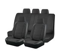HXVGEGKPYK Seat Cover Protectors Universal Car Seat Covers Side Stereo Modeling Leather Fluff For Most Car Accessories Interior All-Inclusive Protectors(Black 5 Seat)