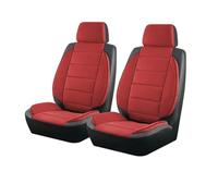 HXVGEGKPYK Seat Cover Protectors Universal Car Seat Covers Side Stereo Modeling Leather Fluff For Most Car Accessories Interior All-Inclusive Protectors(Red 2 Seat)