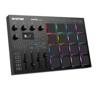 HXW EMP16 MIDI Pad Controller Beat Maker Machine With Bluetooth, 16 RGB Velocity Sensitive Beat Pads, 16 Level, Full/Half Level, OLED Display, MIDI In/Out