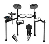 HXW SD61-5 Electronic Drum Set 8-Piece Electric Drum Kit With Mesh Heads, Dual-Zone Snare and Cymbals With Choke, Black
