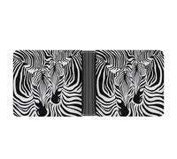 Hxwokrum Coin Pocket, Abstract Animal Zebra Leather Wallet, Bifold Credit Card Leather Slim Purse