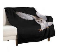 Hxwokrum Flannel Blanket, Barn Owl Throw Blanket for Couch Sofa Bed Office, Soft And Comfortable Without Pilling