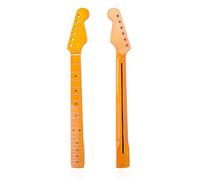 HXwsa Electric Guitar Neck, Maple, Yellow, 22 Frets, ST Style, Spare Parts