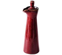 HXY Ceramic Olive Oil Dispenser Bottle,Traditional Japanese Ceramic Soy Sauce Dispenser - 120ml Pottery Soy Sauce and Vinegar Bottle,Vinegar Container Jar Suitable for Storage Coffee Syrups (Red)