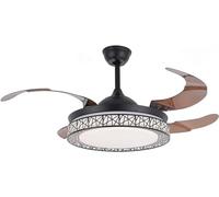 HXYSXHJUO Ceiling Fan Light Light42 Inch Invisible Lamp with Remote Control Led Indoor Pendant Dimmable Home Decoration(Color:A)