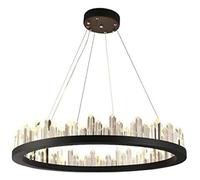 HXYSXHJUO Chandelier Modren Clear LED K9 Crystal Ceiling Light Fixture Pendant Lamp for Dining Room Bedroom Livingroom,Diam400mm-Diam800mm(Diam600mm)