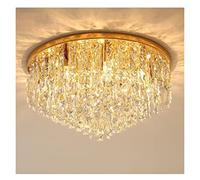 HXYSXHJUO LED Modern Chandelier Lamp, Crystal Ceiling hts Compatible with Bedroom Corridor Kitchen - Lamp Gold Industrial Living Room ht,Modern Chandelier,Retro Fixture