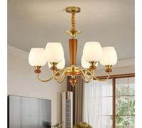 HXYSXHJUO LED Pendant Light - Retro Chandelier for Living Room, Dining Bedroom, Cafe Creative 5-Light Fixture, Simple Art Design