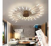 HXYSXHJUO Modern Fireworks Design LED Ceiling Light, 28Heads, Gold, Dimmable with Remote Control, Living Room, Bedroom, Kitchen