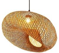 HXYSXHJUO Modern LED Wall LightBoho Style Chandelier Handmade Lamp Shade Farmhouse Decor Woven Light E27 Base Japanese Flush Mount Ceiling Light,Chandelier/40Cm