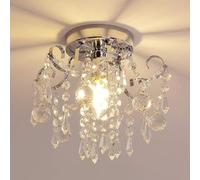 HXYSXHJUO Modern LED Wall LightWatch Accessories Winder Chandelier Crystal Ceiling Light,Small Flush Mount Light Fixture for Entryway Bedroom Barthroom Hallway Closet/Silver/a