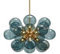 HXYSXHJUO Round Crystal Chandelier, Luxury den LED Pendant Light Modern Ceiling Lighting Fixture for Dining Room Kitchen Island Bedroom Corridor